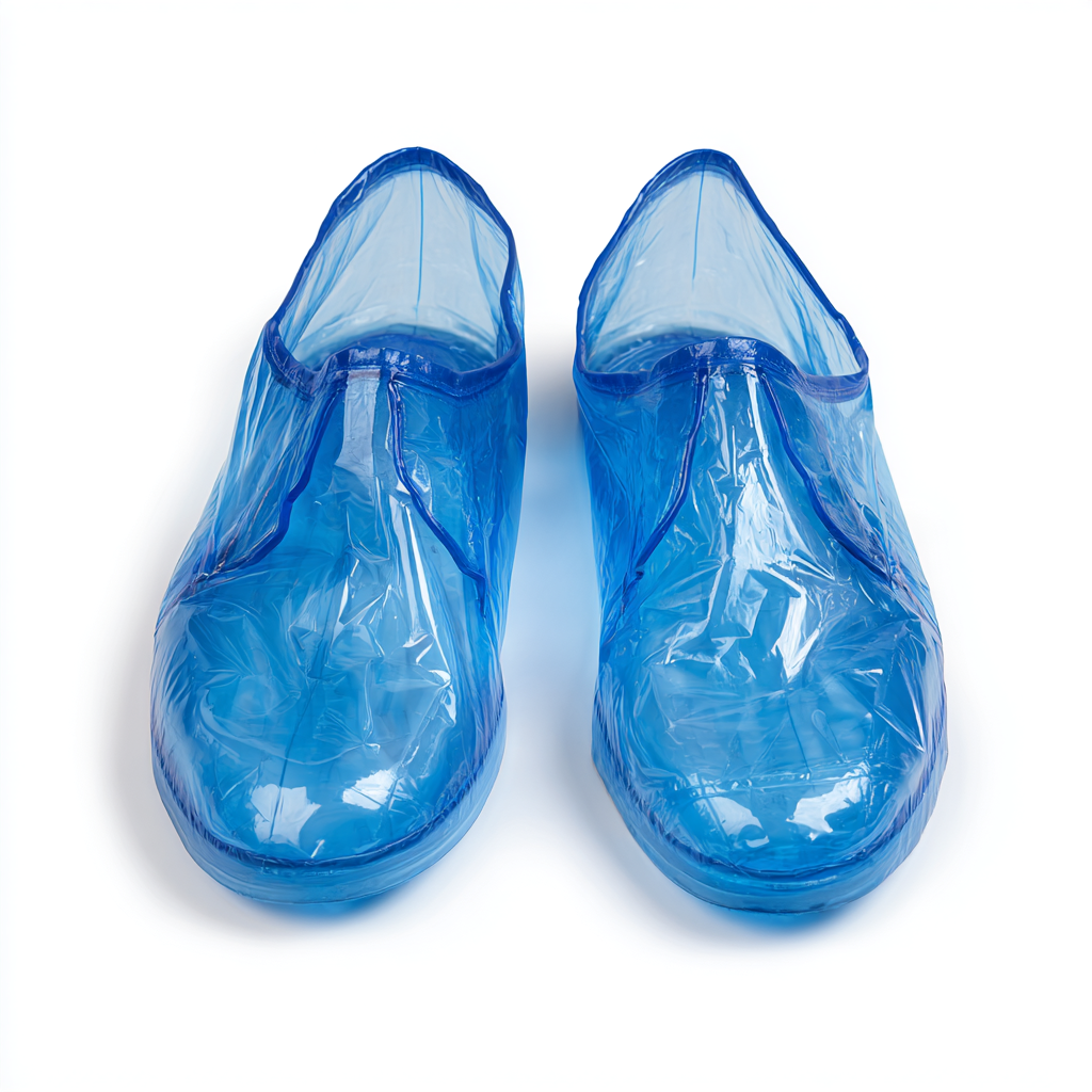 Xevox 100% Waterproof Heavy Duty PE Shoe Covers - Industrial Grade - Leak-Proof & Durable - Set of 100