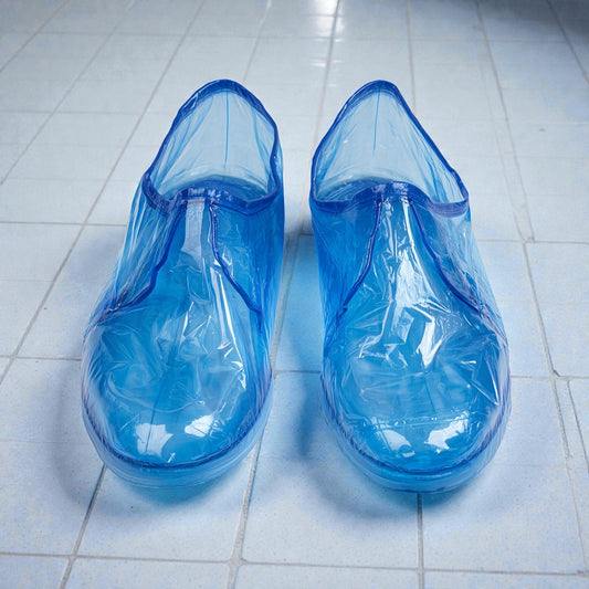 Xevox 100% Waterproof Heavy Duty PE Shoe Covers - Industrial Grade - Leak-Proof & Durable - Set of 100