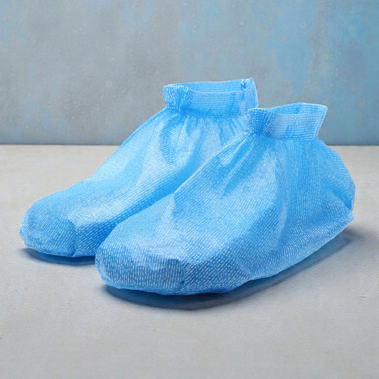 Xevox Heavy Duty Disposable Shoe Covers - Non-Slip Non-Woven Fabric - Breathable & Durable - Set of 100