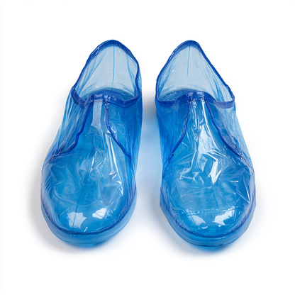Xevox 100% Waterproof Heavy Duty PE Shoe Covers - Industrial Grade - Leak-Proof & Durable - Set of 100